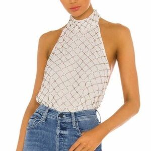 Free people Halter sparkle bodysuit